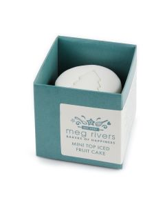 Meg Rivers Bakers of Happiness - Mini Individual Top iced Fruit Cake Mixed Case 3 x Star, 3 x Tree, 3 x Snowflake in Gift Box  - 9 x 140g