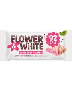 Flower & White - Raspberry Crumble Meringue Bar - 12 x 20g
