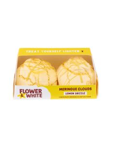 Flower & White - Lemon Drizzle Meringue Clouds Twins - 8 x 130g