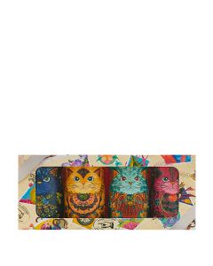 Monty Bojangles - Kit-Tin 4 Pack Gift Box with Cocoa Nib Nights, Coconut Crush, Choccy Scoffy and Flutter Scotch Cocoa Dusted Truffles - 4 x 144g