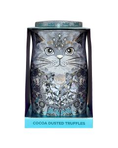 Monty Bojangles - Diamond Empress Large Cat Tin with Choccy Scoffy, Flutter Scotch, Popcorn Carousel and Orange Angelical Cocoa Dusted Truffles - 6 x 200g