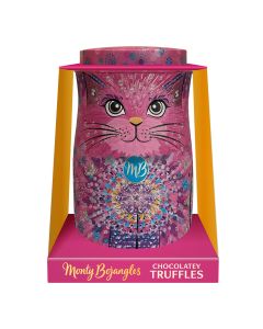 Monty Bojangles - Shimmering Starlet Cat Tin with Berry Bubbly Chocolatey Truffles - 6 x 135g