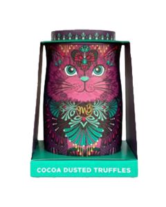 Monty Bojangles - Violet Rebel Cat Tin with with Choccy Scoffy Cocoa Dusted Truffles - 6 x 135g