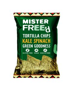 Mister Free'd - Organic Tortilla Chips with Kale & Spinach - 12 x 135g