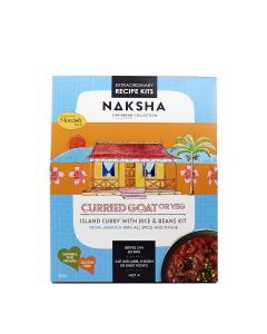 Naksha - Jamaican Curried Goat with Rice and Beans Kit (Caribbean Collection) - 6 x 840g