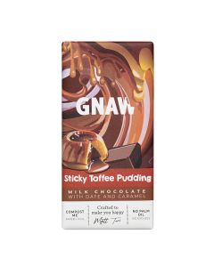 GNAW Chocolate - Sticky Toffee Pudding Milk Chocolate Bar - 15 x 80g