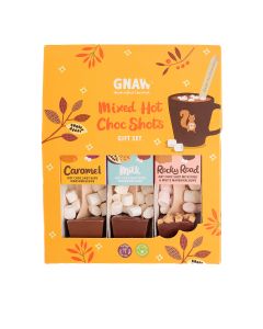 GNAW - Mixed Hot Choc Shot Gift Set (Milk, Caramel and Rocky Road)  - 6 x 135g