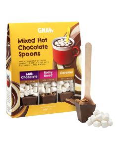 GNAW - Mixed Hot Chocolate Spoon Gift Set - 6 x 120g