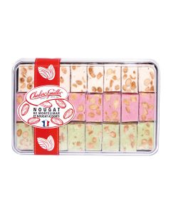 Nougat Chabert & Guillot - Montelimar, Raspberry, Pistachio Assorted Nougat in Gift Tin - 6 x 250g