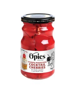 Opies - Red Maraschino Cocktail Cherries with Stem - 6 x 225g