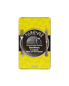 Fish4ever - Whole Sardines in Organic Olive Oil & Lemon - 10 x 120g