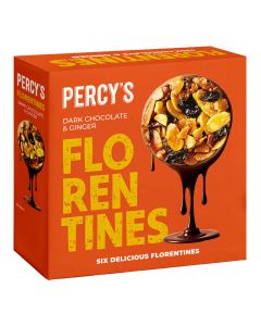 Percy's Bakery - Dark Chocolate and Ginger Florentines - 8 x 115g