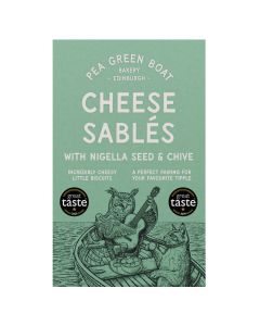 Pea Green Boat - Nigella Seed & Chive Cheese Sablés - 12 x 80g