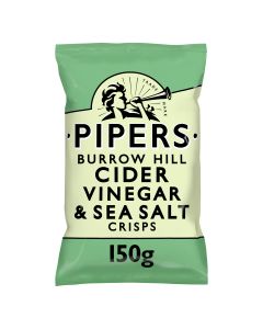 Pipers - Burrow Hill Cider Vinegar & Sea Salt Crisps - 8 x 150g