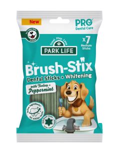 PARK LiFE - Brush-Stix Dental Sticks Turkey & Peppermint (7 x Medium Sticks) - 14 x 180g