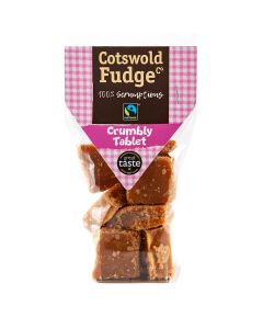 Cotswold Fudge Co - Fairtrade Crumbly Tablet Fudge - 12 x 150g