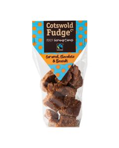 Cotswold Fudge Co - Fairtrade Chocolate, Caramel & Seasalt Fudge - 12 x 150g