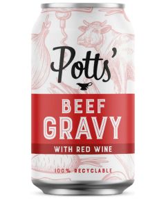 Potts - Beef & Red Wine Gravy Can - 8 x 330g