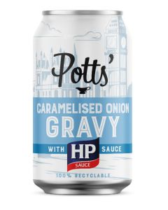 Potts - Caramelised Onion Gravy with HP Sauce Can - 8 x 330g