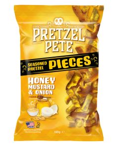 Pretzel Pete - Honey Mustard & Onion Broken Pieces - 8 x 160g