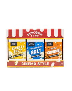Popcorn Shed - Cinema Style Popcorn Seasoning Shakers (Caramel, Sea Salt and Sweet & Salty) - 6 x 390g