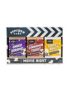 Popcorn Shed - Movie Night Popcorn Seasoning Shakers (Choco Caramel, Cinnamon Toast and Sweet & Salty) - 6 x 325g
