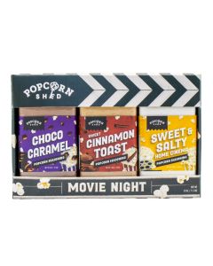 Popcorn Shed - Movie Night Popcorn Seasoning Shakers (Choco Caramel, Cinnamon Toast and Sweet & Salty) - 6 x 325g