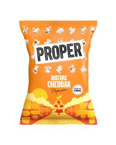 Proper - Mature Cheddar Popcorn - 8 x 90g