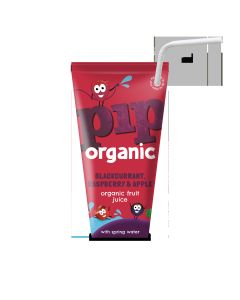PIP Organic - Organic Blackcurrant, Raspberry & Apple Juice with Spring Water - 24 x 180ml