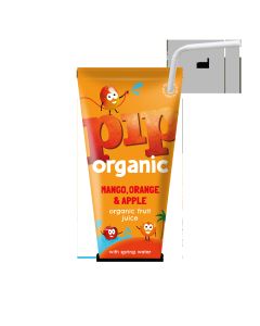 PIP Organic - Organic Mango, Orange & Apple Juice with Spring Water - 24 x 180ml