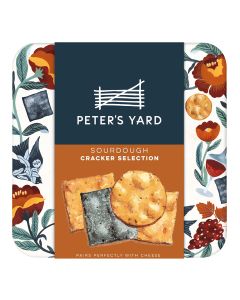 Peter's Yard - Assorted Cracker Festive Tin (1 x Original, 1 x Rosemary, 1 x Charcoal, 1 x Pumpkin) - 6 x 250g