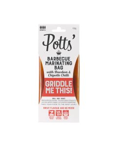 Potts - BBQ with Bourbon & Chipotle Chilli Marinating Bag - 10 x 150g