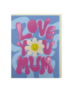 Raspberry Blossom - 'Love You Mum' Card - 6 x Single Units