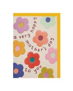 Raspberry Blossom - A Very Happy Mother's Day To You' Card - 6 x Single Units