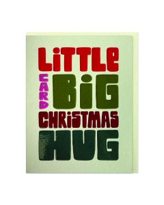 Raspberry Blossom - Little Big Christmas Hug Card (9.6cm x 13.3cm) - 6 x Single Units