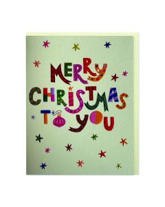 Raspberry Blossom - Merry Christmas To You Card (9.6cm x 13.3cm) - 6 x Single Units