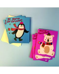 Raspberry Blossom - Card Pack 1 with 2 Designs (9.8cm x 13.5cm) - 6 x Twin Pack