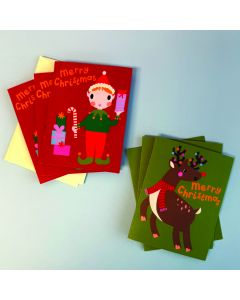 Raspberry Blossom - Card Pack 2 with 2 Designs (9.8cm x 13.5cm) - 6 x Twin Pack