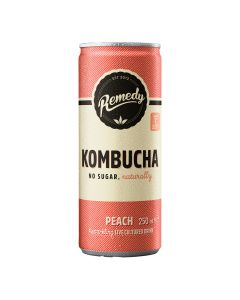 Remedy - Peach Kombucha - 12 x 250ml