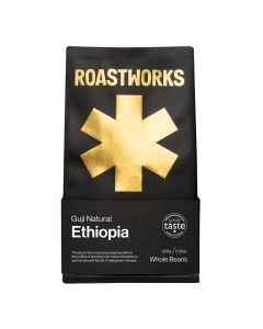 Roastworks Coffee Co. - Ethiopia Natural Whole Bean Coffee - 6 x 200g