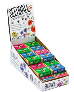 Seedball - Wildflower Seedball Colourful Bee Seed Boxes - 50 x 6g