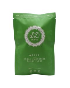 SweetDoughThings - Apple Sugar-Free Candy Floss Pouch - 10 x 12g