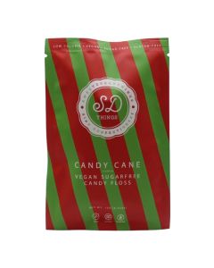 SweetDoughThings - Candy Cane Sugar-Free Candy Floss Pouch - 10 x 12g