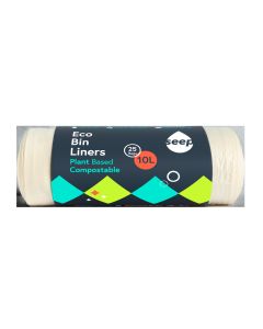 Seep Living - 10L Small Compostable Bin Liners (25 Bags) - 15 x 169g