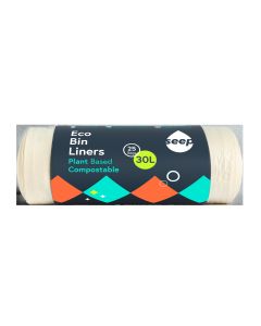 Seep Living - 30L Medium Compostable Bin Liners (25 Bags) - 10 x 404g