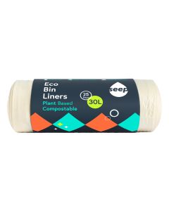 Seep Living - 30L Medium Compostable Bin Liners (25 Bags) - 10 x 404g