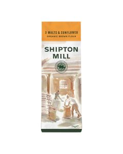 Shipton Mill - Organic 3 Malts & Sunflower Brown Flour - 6 x 1kg
