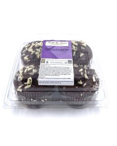 Smith & Lewis - 4 Chocolate Muffins with White Curls - 8 x 180g