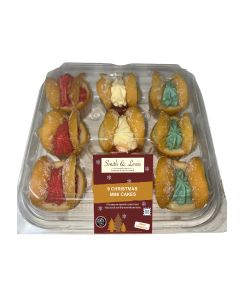 Smith & Lewis - 9 Christmas Mini Fairy Cakes - 8 x 180g