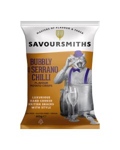 Savoursmiths - Bubbly & Serrano Chilli Flavour Potato Crisps - 12 x 150g